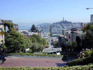 Lombard Street, Coit Tower, Telegraph Hill, San Francisco, Kalifornien