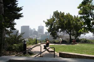 Alcatraz, Coit Tower, Telegraph Hill, San Francisco, Kalifornien