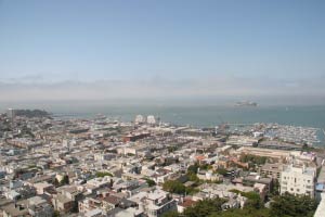 Fishermans Wharf, Pier 39, Alcatraz, Coit Tower, Telegraph Hill, San Francisco, Kalifornien