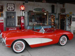 Chevrolet Corvette, Hackberry General Store, Hackberry, Route 66, Arizona