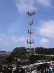 Sutro Tower, Twin Peaks, San Francisco, Kalifornien