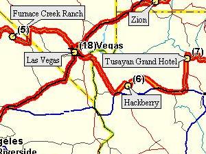 Reiseroute 2003