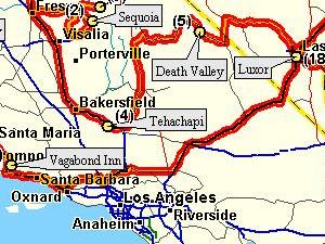 Reiseroute 2003