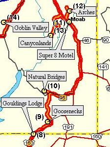 Reiseroute 2003