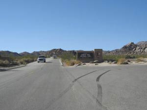 Parkeingang, Joshua Tree Nationalpark, Kalifornien