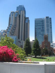 Marriott Hotel, St. Patricks Church Yerba Buena Gardens, San Francisco, Kalifornien