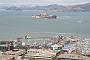 Ausblick vom Coit Tower auf Pier 39 und Alcatraz