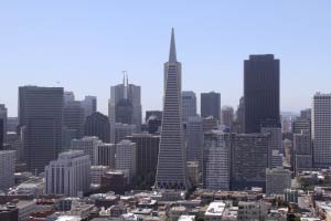 Transamerica Pyramid, Bank of America, Telegraph Hill, San Francisco, Kalifornien