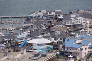 Pier 39, Coit Tower, Telegraph Hill, San Francisco, Kalifornien