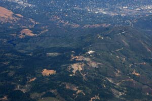 Lufthansa LH9052 Frankfurt San Francisco, Mount Tamalpais, Bay Area, Kalifornien