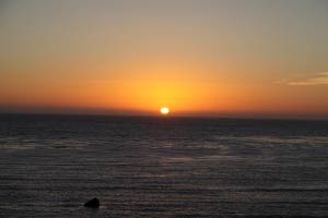Sonnenuntergang, Hearst State Beach, Kalifornien