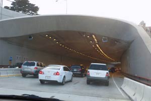 Doyle Drive Tunnel, Highway 101, San Francisco, Kalifornien