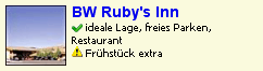 Hotelempfehlung Rubys Inn