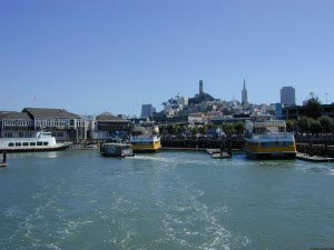Fishermans Wharf, Pier 39, Coit Tower, Telegraph Hill, Transamerica Pyramid, San Francisco, Kalifornien