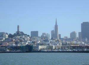 Coit Tower, Transamerica Pyramid, Bay, San Francisco, Kalifornien