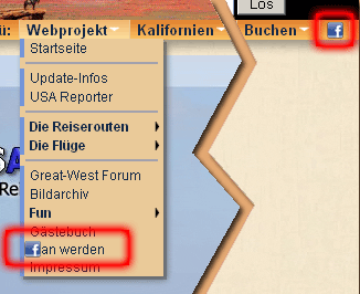 Facebook Fan von Westkste USA werden