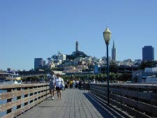 Coit Tower, Pier 41, Fishermans Wharf, San Francisco, Kalifornien