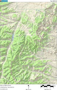 Landkarte, Bryce Canyon, Utah
